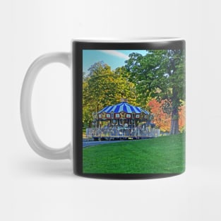 Boston MA Boston Common Carousel Autumn Trees Foliage Mug